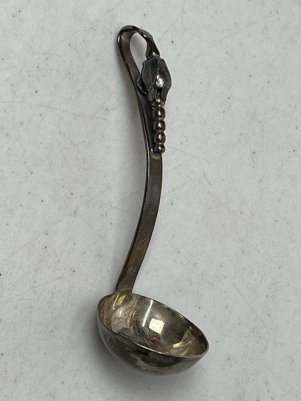 Blossom by F Ramirez Mexican Sterling Silver Sauce Gravy Ladle with Small Spouts